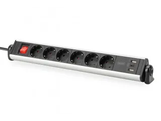 6-voudige kantoorstekkerdoos met 3x USB-poorten - 1
