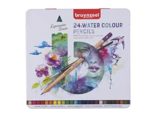 Kleurpotloden Bruynzeel Expression aquarel assorti blik à 24 stuks - 1