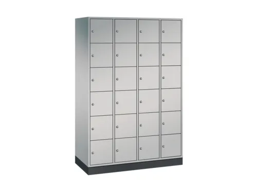 lockerkast,HxBxD 1950x1220x500mm,4x6vakken,cil.-slot,sokkel