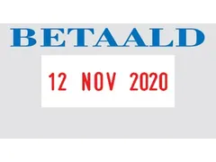 Colop Tekststempel Met Tekst Betaald Rood Blauw