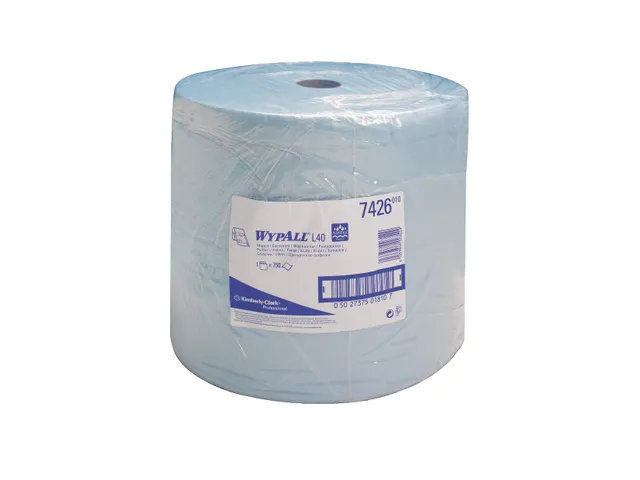 Wypall L40 7426 Poetsdoeken op rol blauw 3-laags
