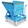 Kiepbak Staalplaat 1115x1010x1220mm Inh. 0.40m³ 1000kg Blauw