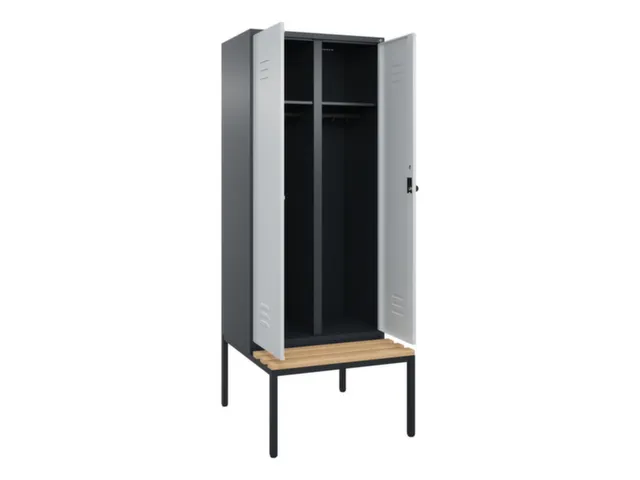 locker voor scheiding van kleding,HxBxD 2120x800x815mm,2vak