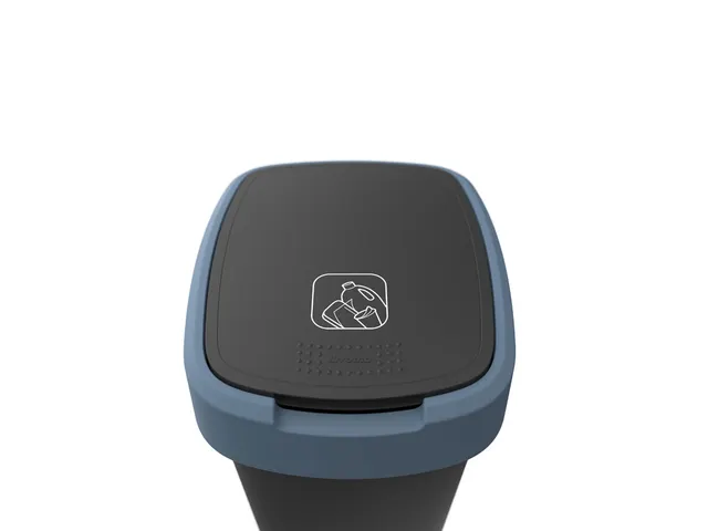 Afvalbak Twist 25 Liter Zwart Blauw