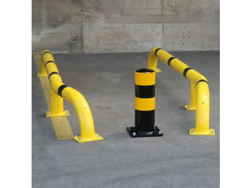 aanrijdbeveiliging paal,HxØ 500x159mm,staal,zwart/geel