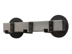 Magnetische wandkapstok 3 haken zwart aluminiumgrijs