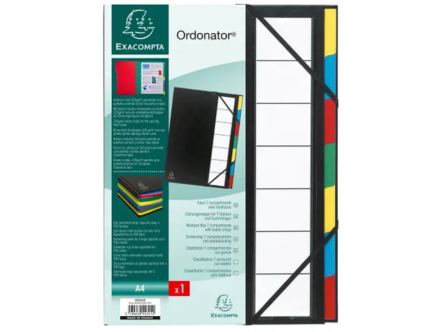 Sorteermap Ordonator Harmonika 7 vak zw