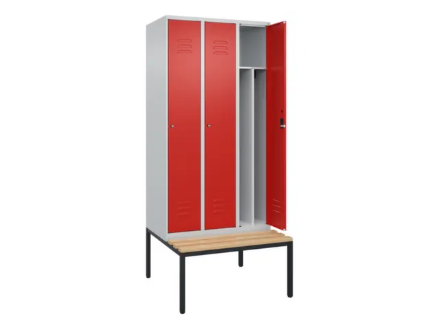 locker voor scheiding van kleding,HxBxD 2120x900x815mm,3vak