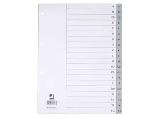 Tabbladen Set A-Z Met Indexblad PP A4 4-Gaats 20 Tabs Grijs - 1