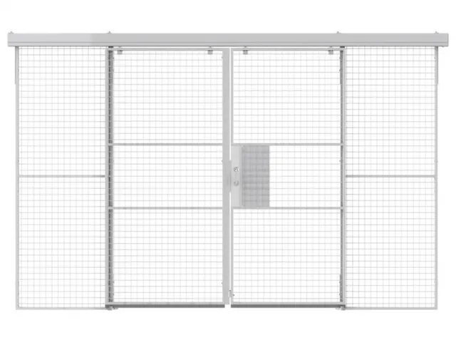 dubbele schuifdeur,v. scheidingswandsysteem,HxB 2200x2300mm,cil.-slot