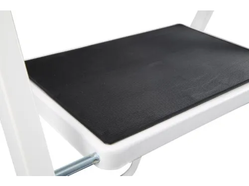 vouwtrapje,2treden m. antislipmatten,HxBxD 815x465x550mm,wit,staal