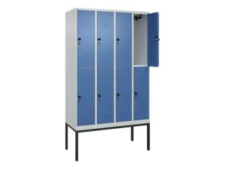 dubbeldekse locker,HxBxD 2120x1200x500mm,4x2vak.,vak B 300mm - 2