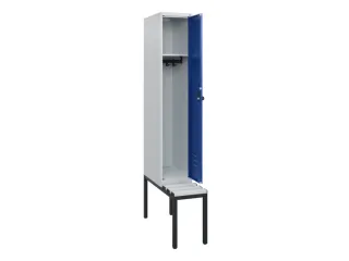 locker met bank,HxBxD 1950x300x815mm,1vak,vak B 300mm,draaigrendel - 2