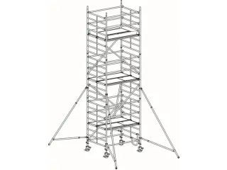 rolsteiger,reik H 7,4m,steiger H 6,64m,3platform(s),m. luik - 1