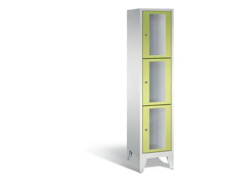 lockerkast 1850x420x500mm 1x3 vakken Cilinderslot Poten, RDS1108060