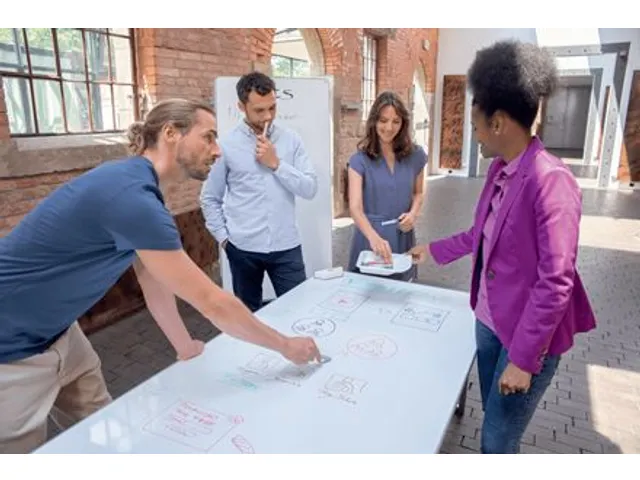 Nobo Move & Meet Systeem Draagbaar Whiteboard 90x180cm Rand Zwart