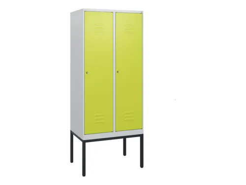 locker,HxBxD 1950x800x500mm,2vak,vak B 400mm,cil.-slot,voetonderstel