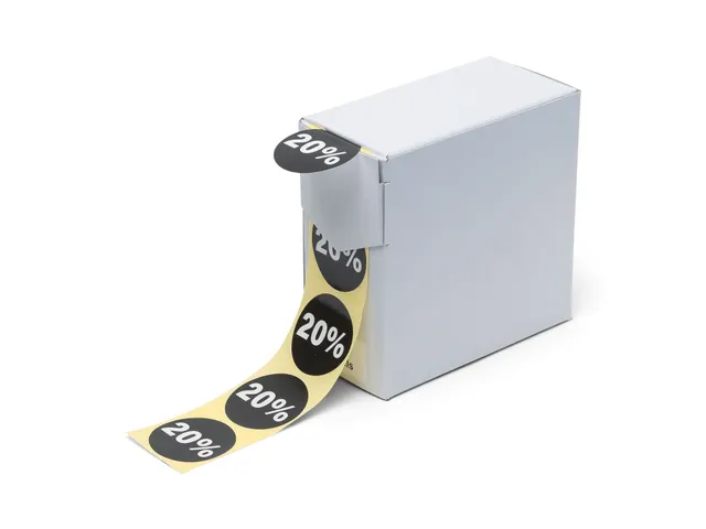 Kortingsetiket 20% op Rol 35mm 250 Stuks