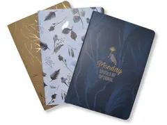 Schrift A5 Natural Beauty set van 3. 80 pagina's 80 grams papier.