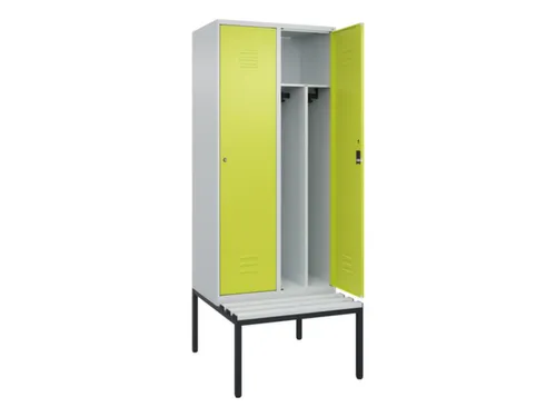 locker voor scheiding van kleding,HxBxD 2120x800x815mm,2vak