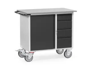 Werkplaatswagens Van Staalplaat 2452 Ral7035 Front Ral7016 4 Laden - 1
