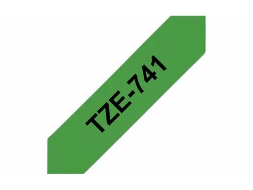 NEUTRAL Labeltape P-touch TZE-741 29mmx8m Zwart op Groen gelamineerd