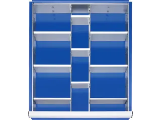 Indelingsset,M. Rasterprofiel,2Lengteverdeler/9Scheidingsplaten - 1