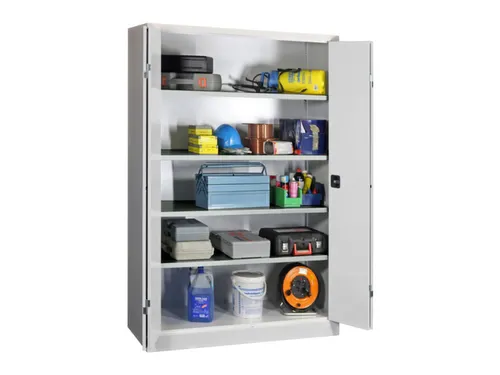 Ruime Vouwdeurkast 1950x1200x600mm 4legborden Ral7035