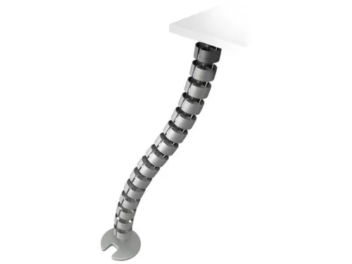 kabelworm,v. bureau,L 820mm,zilverkleurig