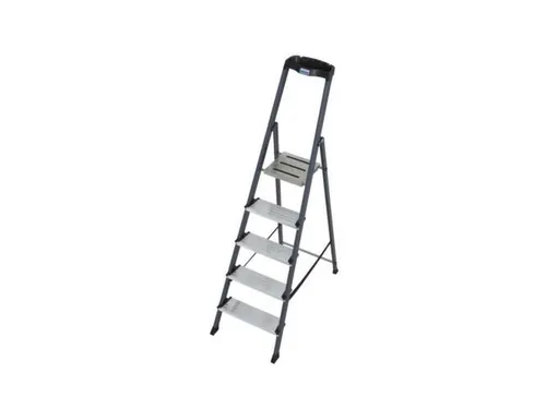 Trapladder,Eenzijdig,5Treden,Bordes M. Antislip Elementen