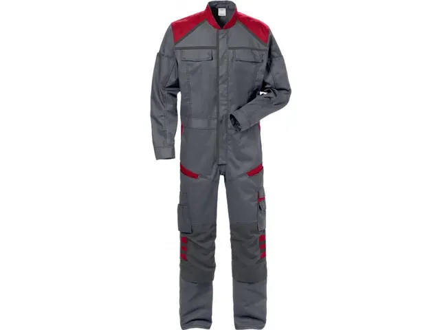 Fristads 8555 STFP coverall, grijs/rood, maat XS, per stuk