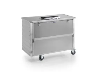 Dossierafvalbak 650 Liter Aluminium Hxlxb 990x1300x700mm Inworpsleuf - 1