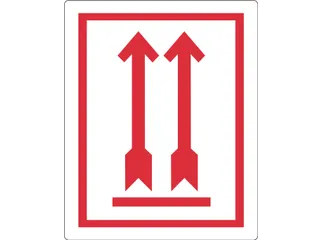 Etiket Rood Pijl Omhoog 74x105mm rol 500 Stuks - 1