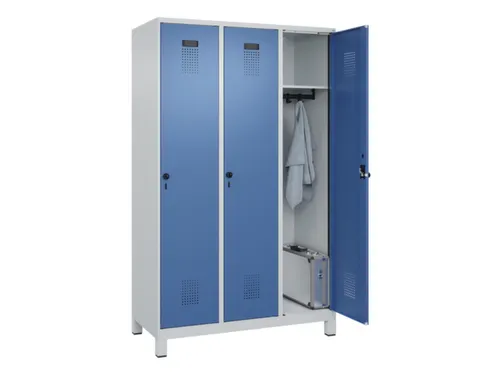 locker,HxBxD 1950x1200x500mm,3vak,vak B 400mm,draaigrendel,voeten