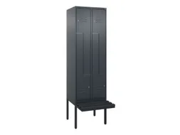 Z-garderobekast,HxBxD 2120x600x815mm,2vak,vak B 300mm,cil.-slot