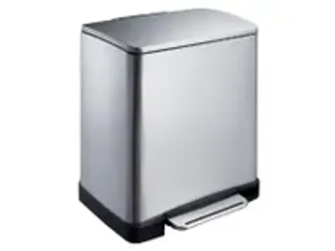OUTLET Afvalbak Pedaalemmer Rechthoekig 20 Liter Mat Rvs