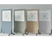 Tableau blanc acoustique mobile Silva 200x120cm gris clair