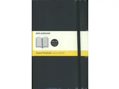 Notitieboek Moleskine large 130x210mm ruit 5x5mm soft cover zwart