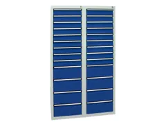 ladekast,HxBxD 1800x1000x500mm,26lade(n),centr. vergrendeling