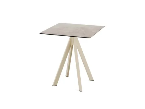 bistrotafel,HxBxD 730x700x700mm,rechthoekig,4voeten zandkleuren