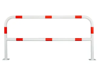 beschermbeugel,v. binnen/buiten,HxBxD 1000x2000x150mm,staal,wit/rood - 1