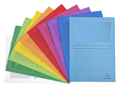 Venstermap Exacompta Forever L-model 120gr assorti 10 stuks