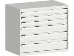 ladekast HxBxD 900x1050x650mm 6laden RAL7035 front RAL7035