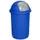 Afvalverzamelaar Kunststof 50 Liter 760x410mm Zilver Behuizing Blauw