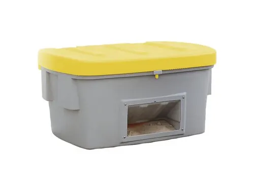 strooigoedbak,100l,HxBxD 460x975x705mm,PE,grijs,deksel geel