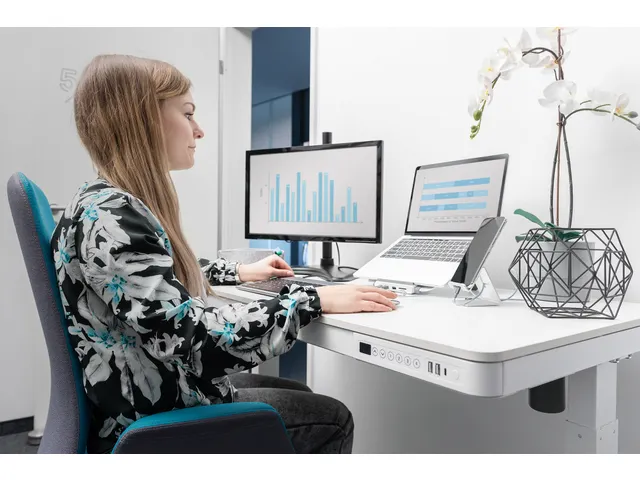 Elektrisch Verstelbaar Bureau 120x60cm USB Wit