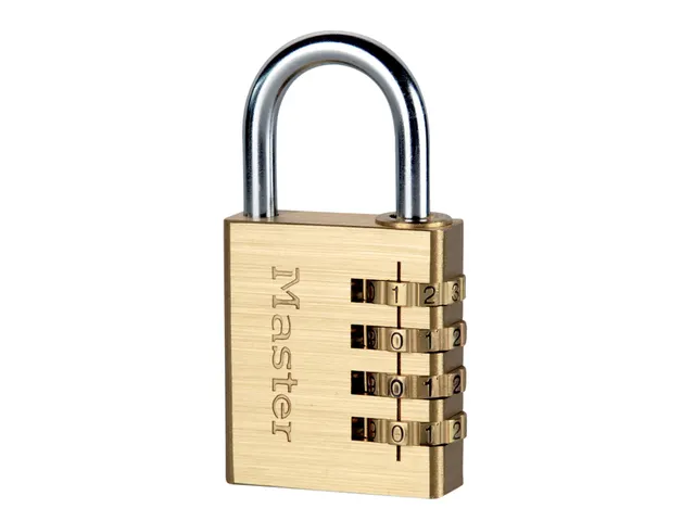 Hangslot Master Lock 604EURD combinatieslot messing 40mm