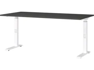 In hoogte verstelbaar bureau,HxBxD 680-910x1600x800mm,blad grafiet - 1