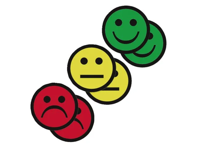 Aimant Smiley 25mm 2x jaune 2x vert 2x rouge
