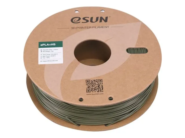 eSUN 3D printer Filament ePLA+HS 1,75mm Olijf Groen 1kg